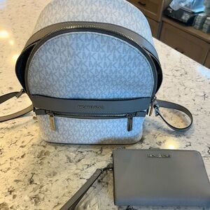 Michael Kors backpack with wallet
